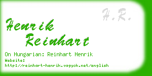 henrik reinhart business card
